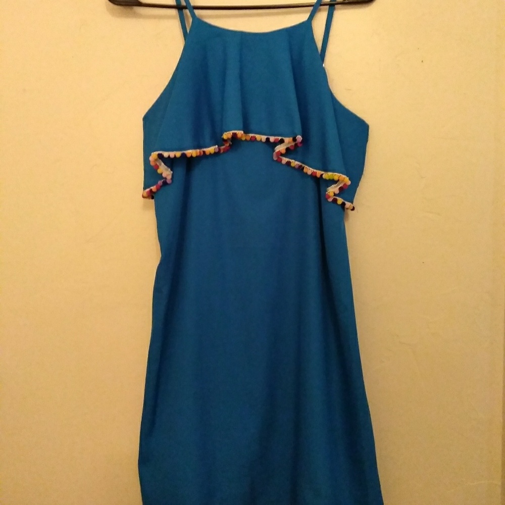 Blue mini dress